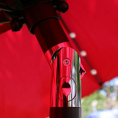 9' Solar LED Patio Umbrella