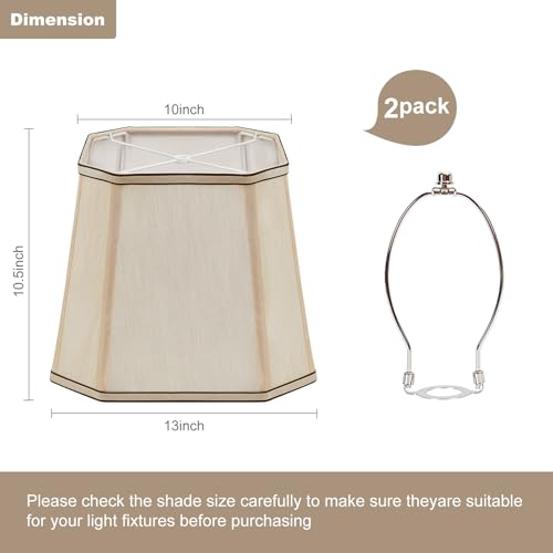 2 Pack Brown Rectangular Lampshades (2 Count)