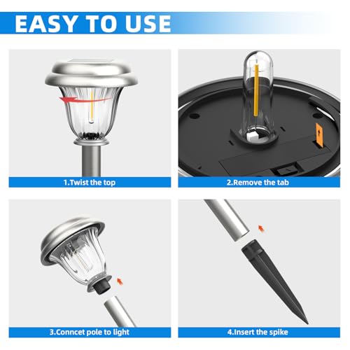 Solar Lights Outdoor (6 Count)
