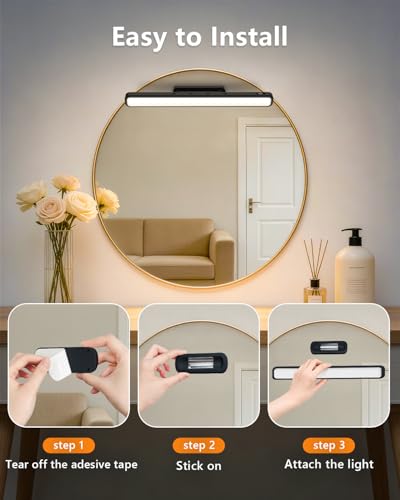3W Mirror Lights with Remote Control (2 Count)