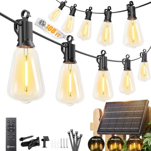 108FT Solar String Lights Outdoor Waterproof