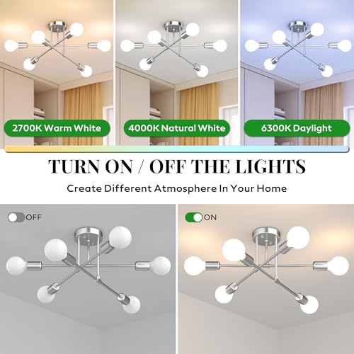 Modern Sputnik Chandelier Ceiling Light Fixtures