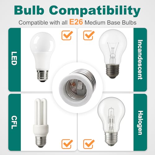 E39 to E26 Socket Converter (2 Count)