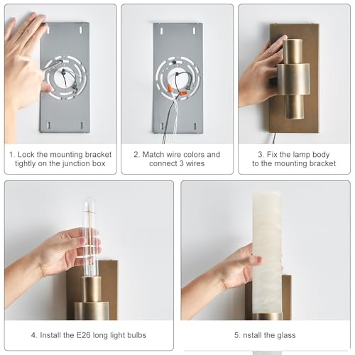 Natural Alabaster Wall Sconce