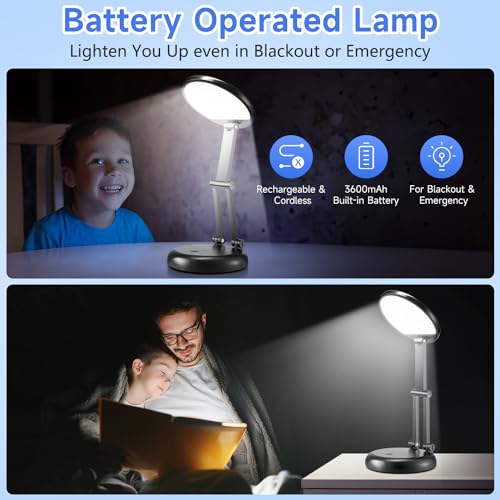 Desk Lamps for Home Office Rechargeable 3600mAh