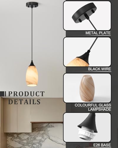 Vintage Art Brown Stripe Pendant Lighting