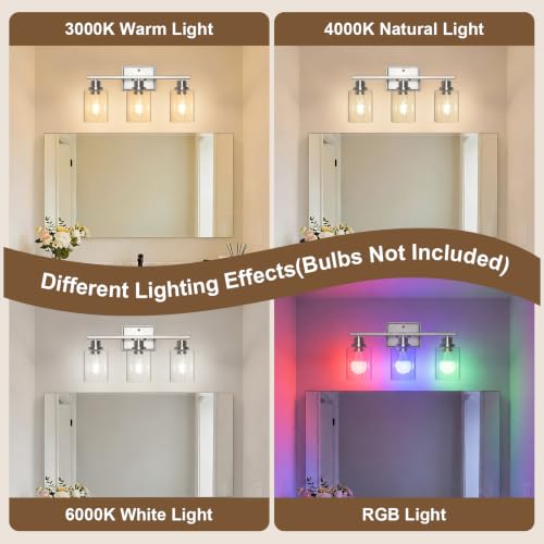 Modern Bathroom Light Fixtures Over Mirror