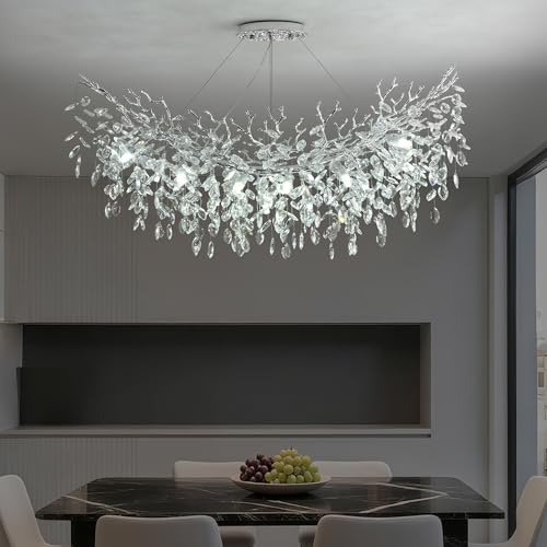 Rectangle Crystal Tree Branch Chandelier