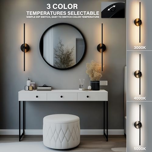 24 Inch LED Indoor Linear Wall Sconces Set of Two (2 Count)