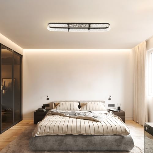 43 inch Modern Black LED Ceiling Light Fixture