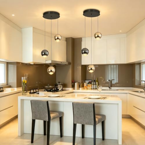 3 Light Modern Black Gold Pendant Light Chandelier for Dining Room