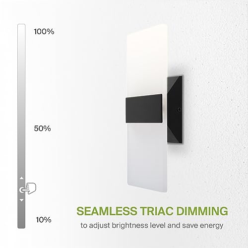 12 Inch Indoor LED Wall Sconce (2 Count)