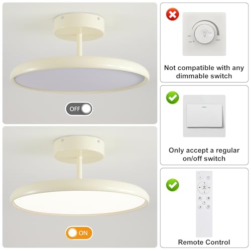 Nordic Semi Flush Ceiling Light