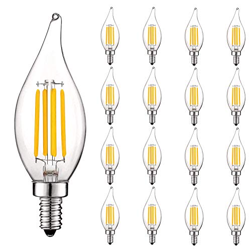 Vintage Candelabra LED Bulb 60W Equivalent (16 Count)