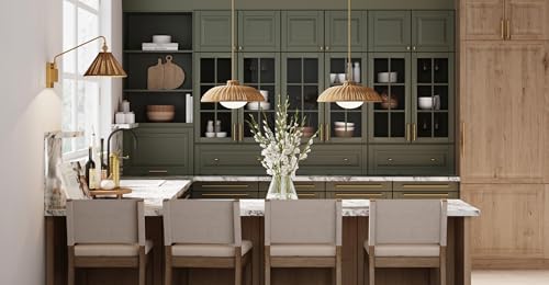 Belleville Boho Rattan Pendant Light with Diffuser
