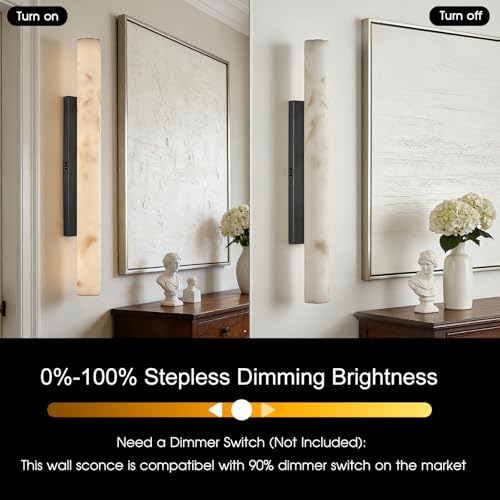 Alabaster Wall Sconce Black