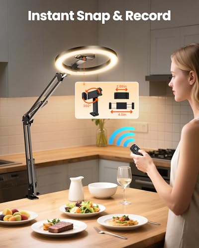Ring Light Overhead Camera Phone Mount for Desk (2 Count)