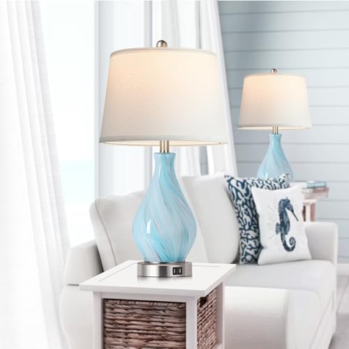 Modern Accent Table Lamp Set of 2 Touch Control (2 Count)