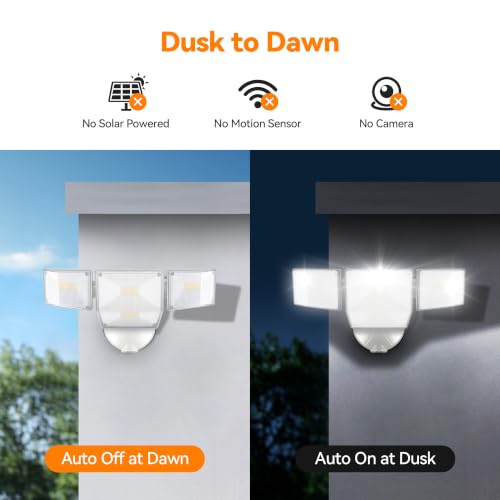 85W 10000LM Dusk to Dawn Outdoor Lighting (White)