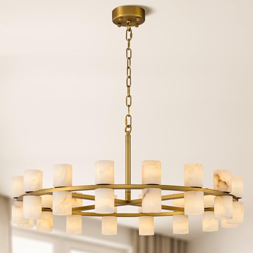 Alabaster Round Chandelier