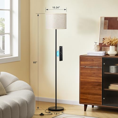 60'' Modern Floor Lamp with Remote