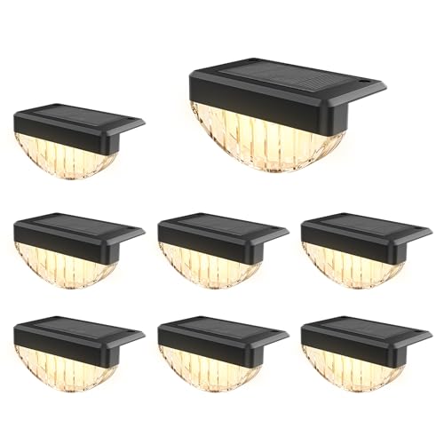 8 Pack Solar Deck Lights Outdoor