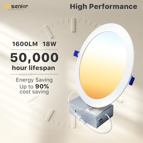 12 Pack 8 Inch LED Recessed Ceiling Light (12 Count)