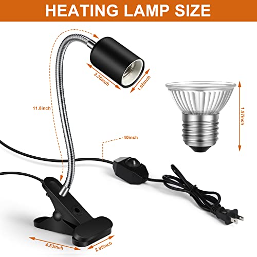 3 Set Reptile Heat Lamp UVA (3 Count)