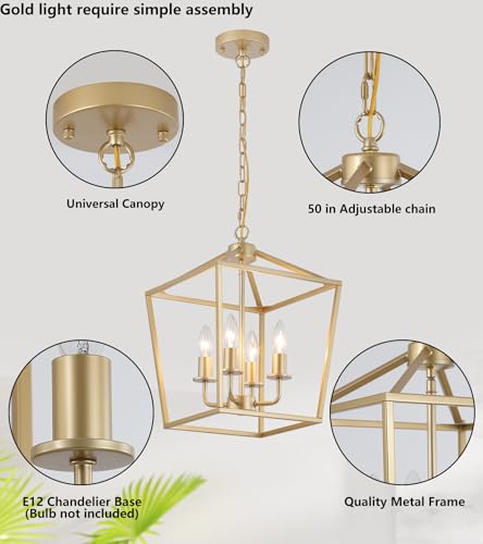 Industrial 4 Lights Chandelier