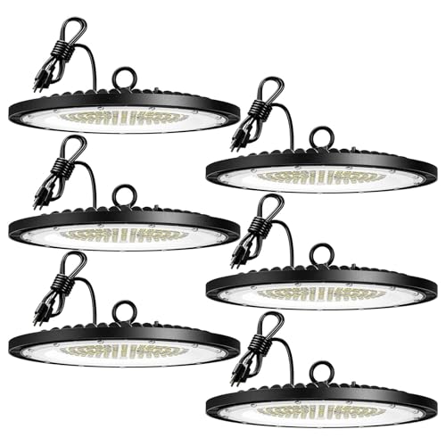 6 Pack UFO LED High Bay Light 150W 21000lm 5000K (6 Count)