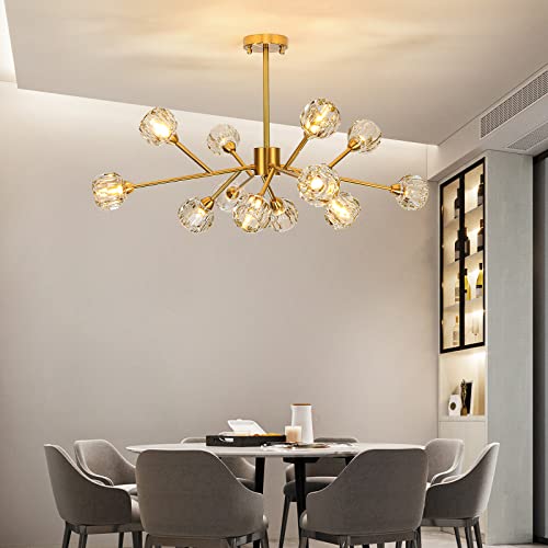 Gold Sputnik Chandeliers for Living Room