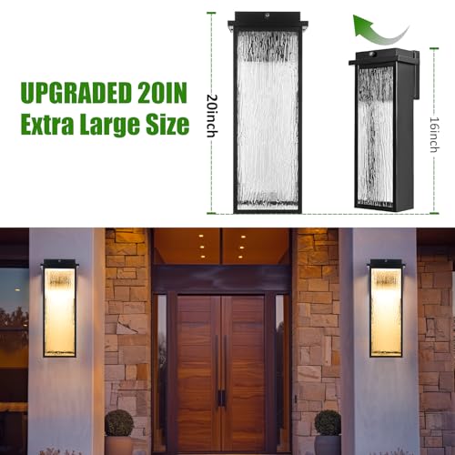 20" Extra Large Dusk to Dawn LED Outdoor Wall Lights 2 Pack (2 Count)