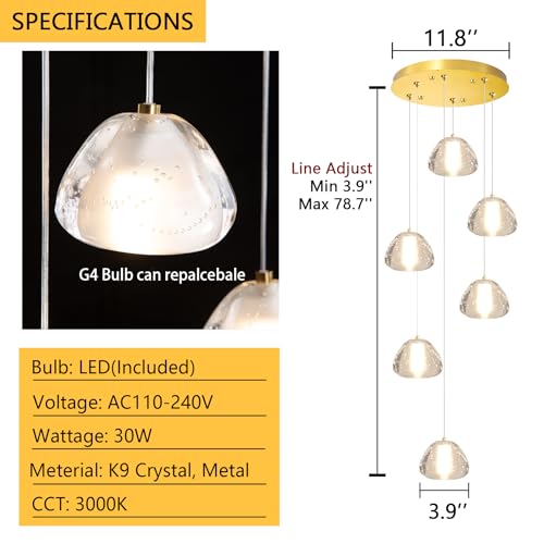 Mini Crystal Chandeliers for Kitchen Island 6