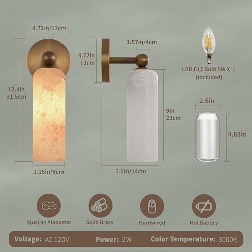 Alabaster Wall Sconce (2 Count)