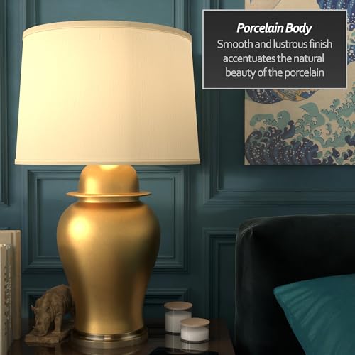 28.5" Golden Temple Jar Lamp