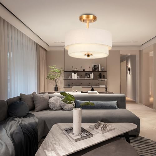 3 Light Semi Flush Mount Ceiling Light Fixture
