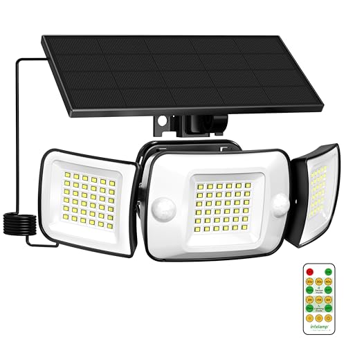 Solar Flood Lights Outdoor Waterproof 1200LM Dual Motion Sensor
