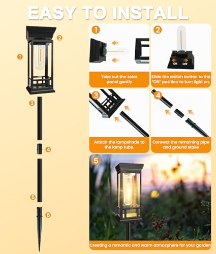 4 Pack Bright Solar Garden Lights (4 Count)