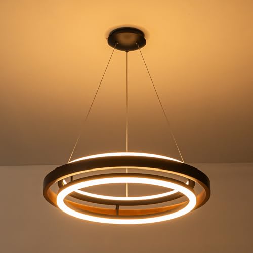 Modern Wooden LED Chandelier