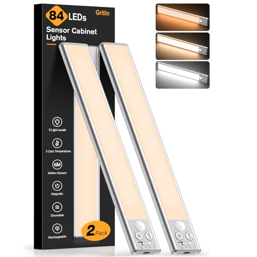 10.2inch Under Cabinet Lighting Rechargeable 2 Pack (2 Count)
