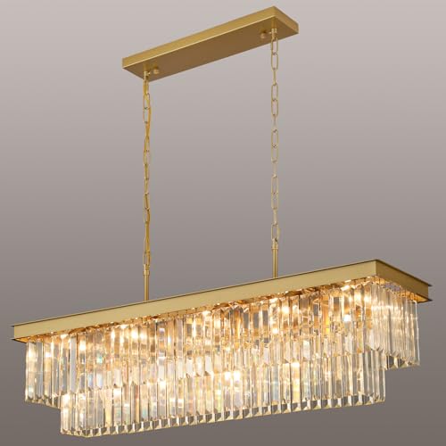 Gold Crystal Chandeliers for Dining Room
