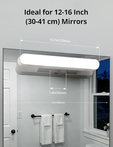 2 Pack Battery Operated Bathroom Mirror Lights Bar for Vanity Stick on (2 Count)