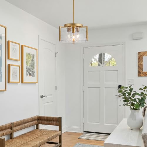 Glass Drum Chandelier for Dining Room