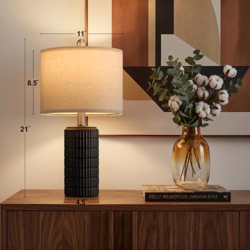 21'' Black Table Lamp with Gift Box