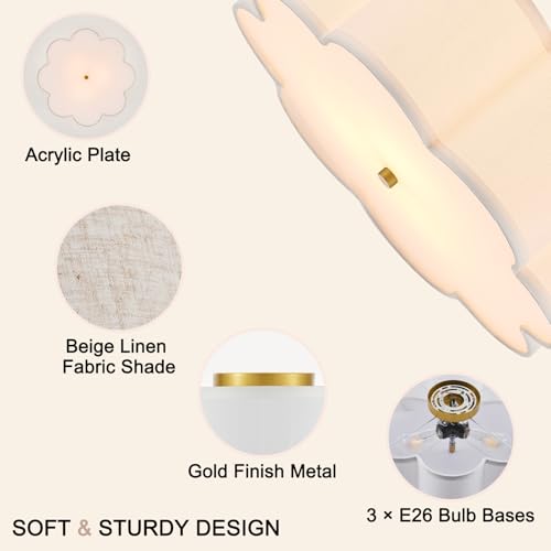 17.72" Gold Drum Ceiling Light