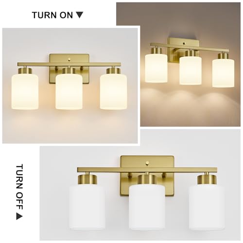 Brushed Gold Bathroom Light Fixtures Vanity Lights Over Mirror
