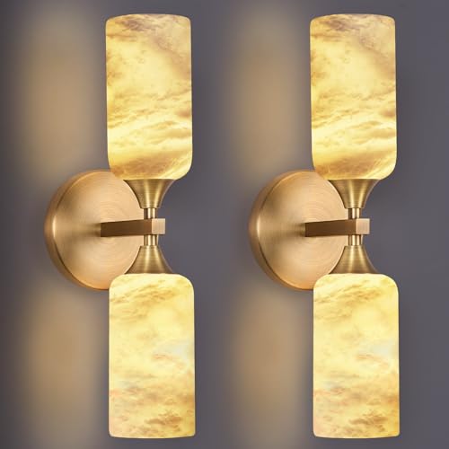 Alabaster Sconces Set of 2 (72 Count)
