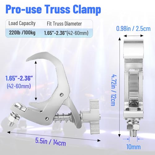 1.65 2.36 Inch Truss Clamp 2 Pack (2 Count)