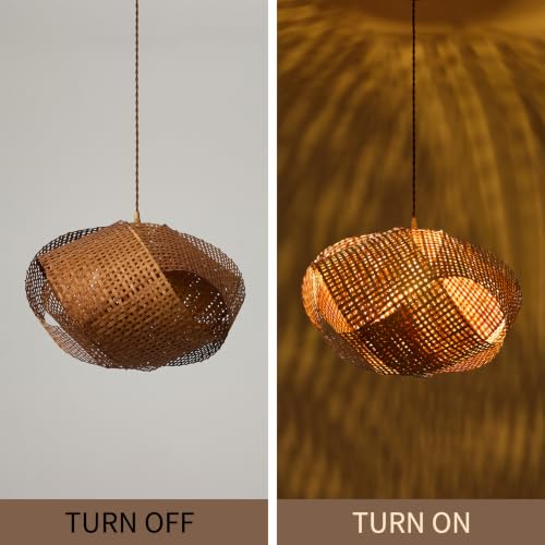 17.7" Bamboo Chandelier Light Fixture