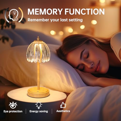 Tulip Table Lamp with 5200mAh Battery & Touch Control